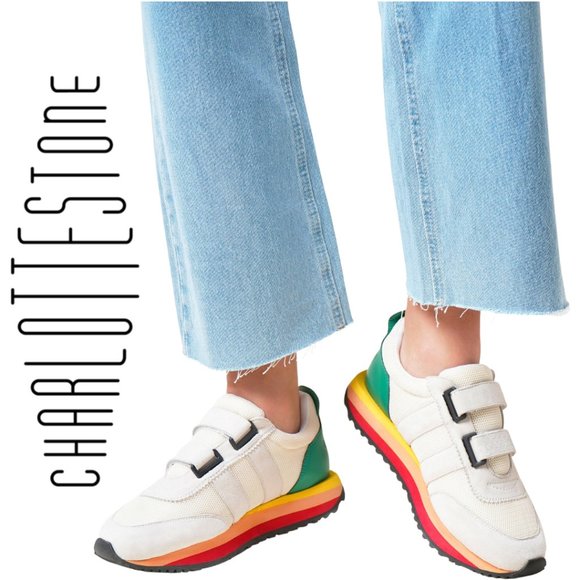 Charlotte Stone Shoes - Charlotte Stone Rainbow Conway Sneakers